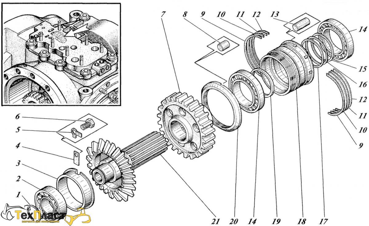 Схема главная передача газ 71