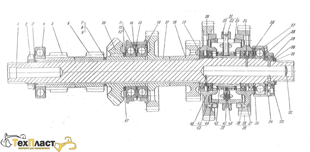 Схема главная передача газ 71